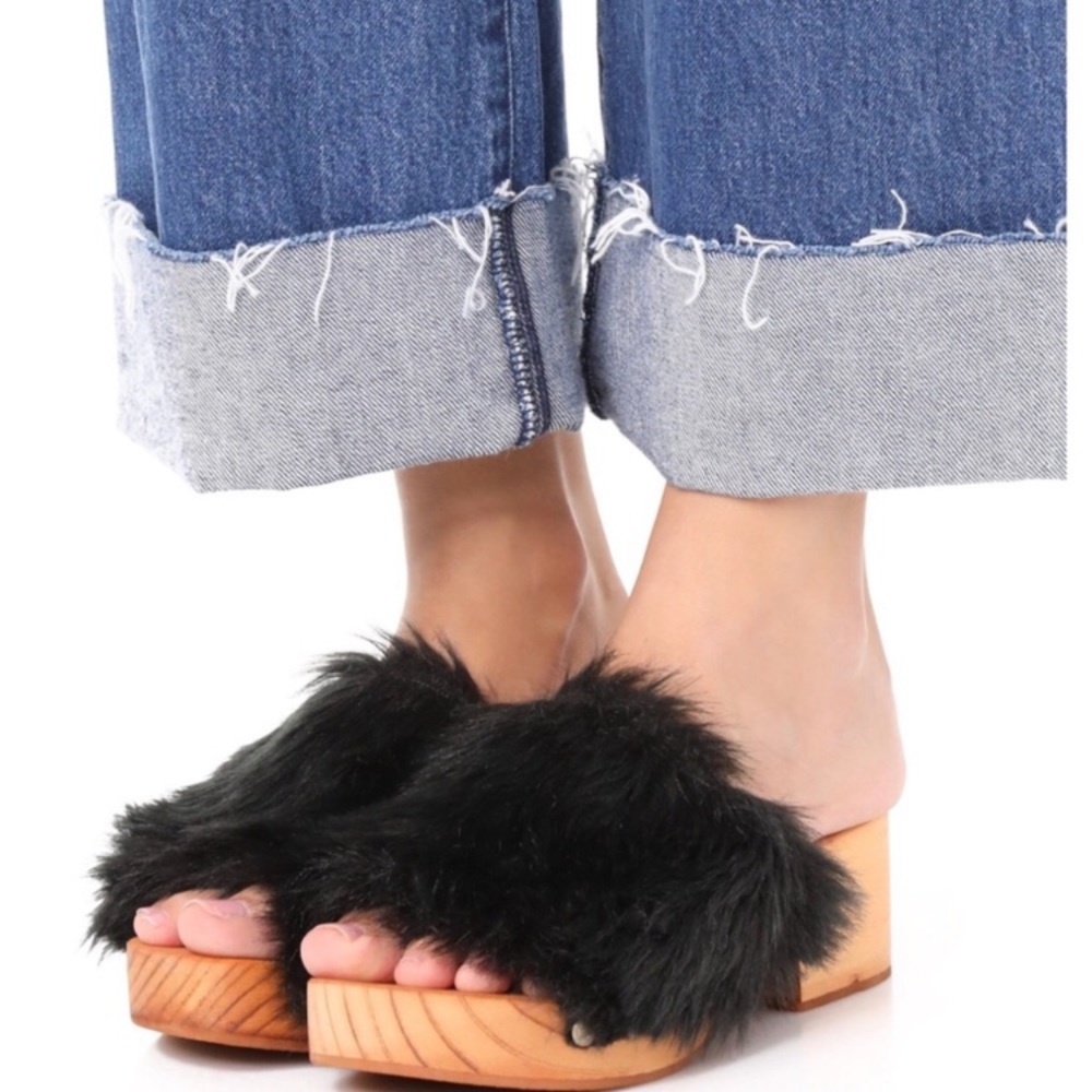 FREE PEOPLE Faux Fur Sonnet Clogs